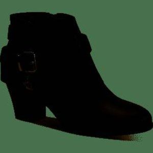 women's low cut heeled leather boots